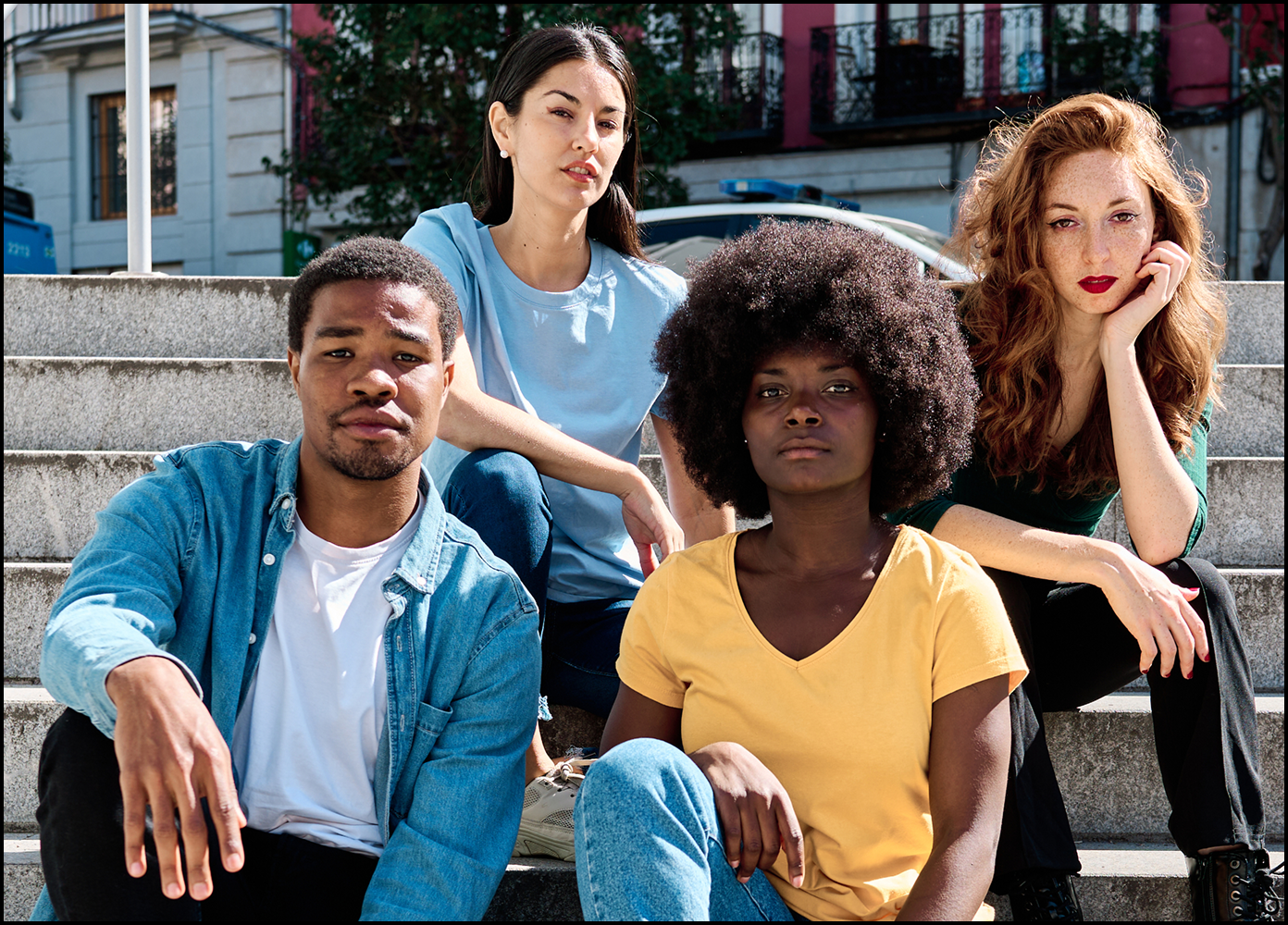 Man talking on phone.